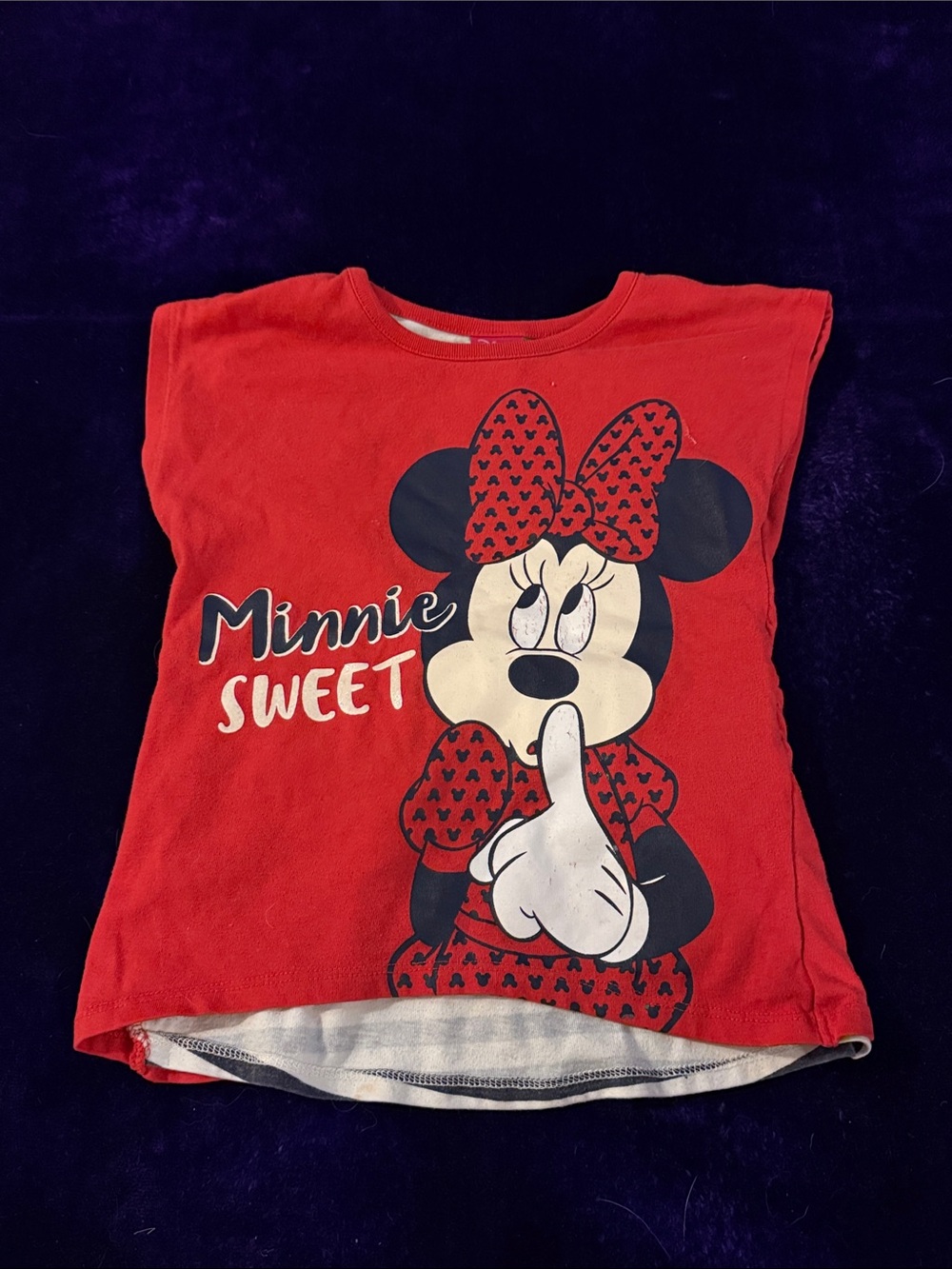4T Red Minnie Mouse Graphic Kids Tee - Minnie Sweet